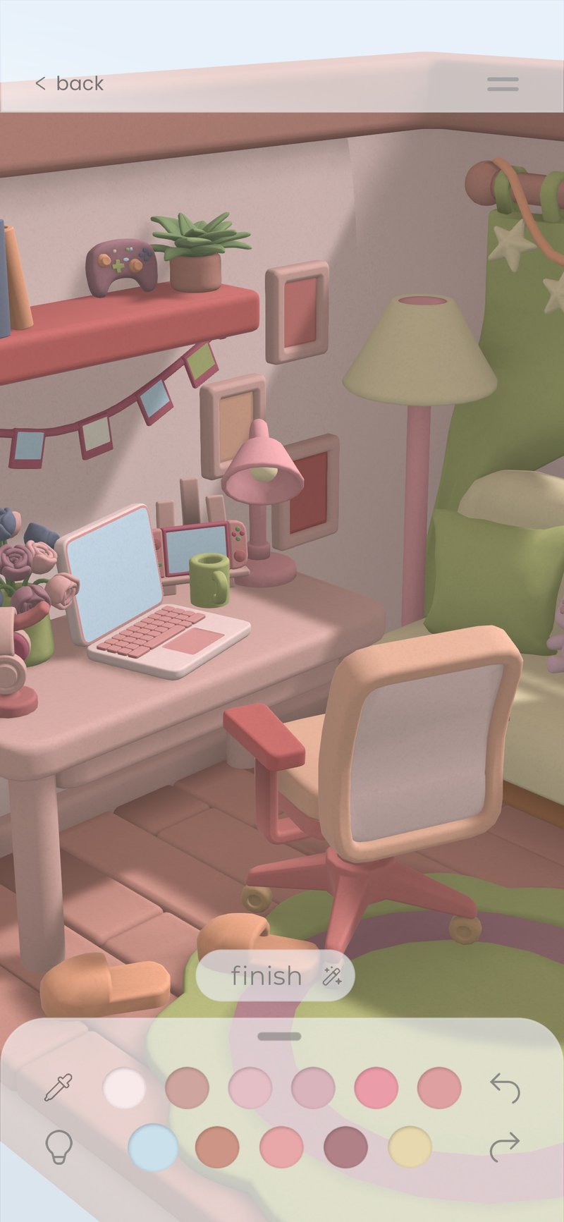A cozy room in daylight